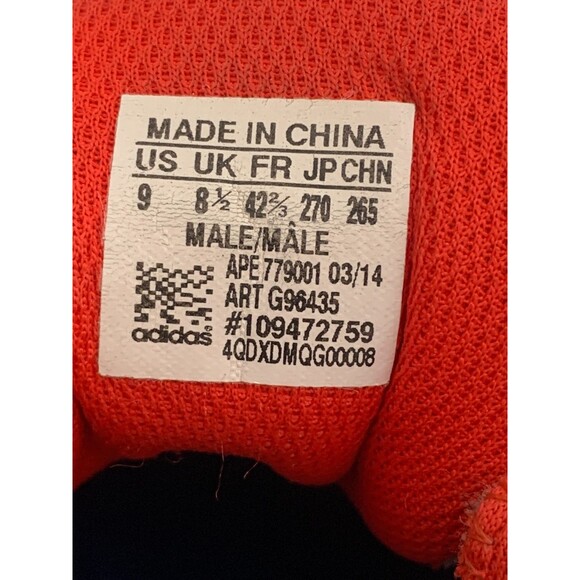 Adidas Powerlift 2.0  Men's US Size 9 Power Lifting Shoes  Blue w/Red 3 Stripes - Picture 11 of 12